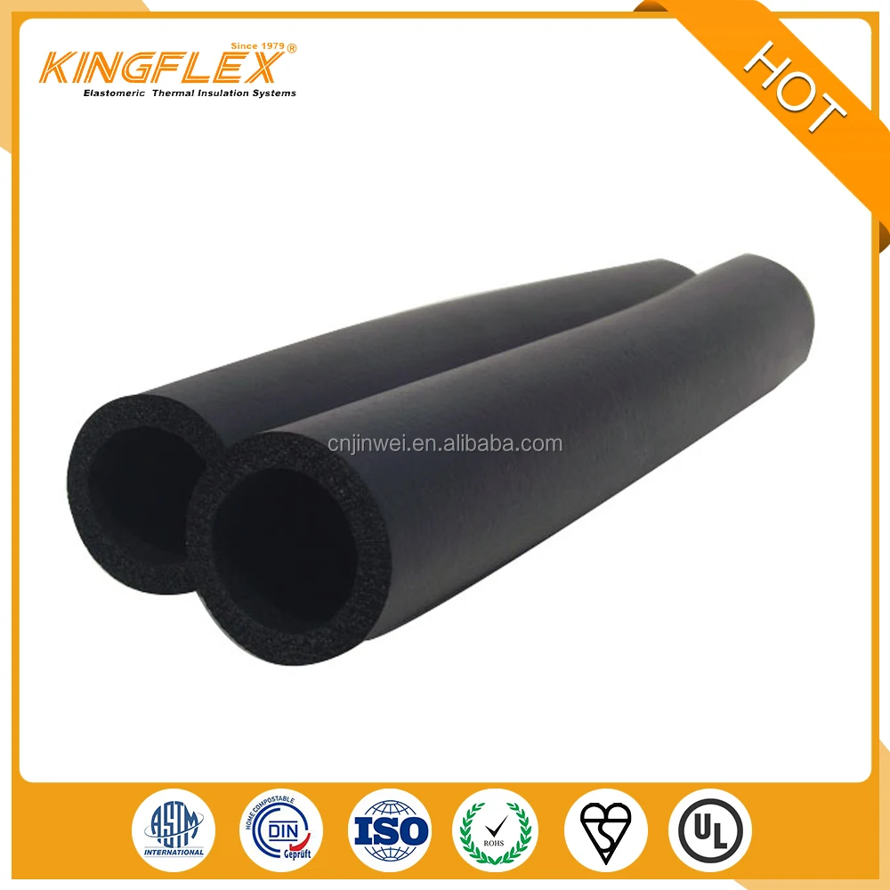hot water pipe heat resistence rubber sponge insulation pipe equipment