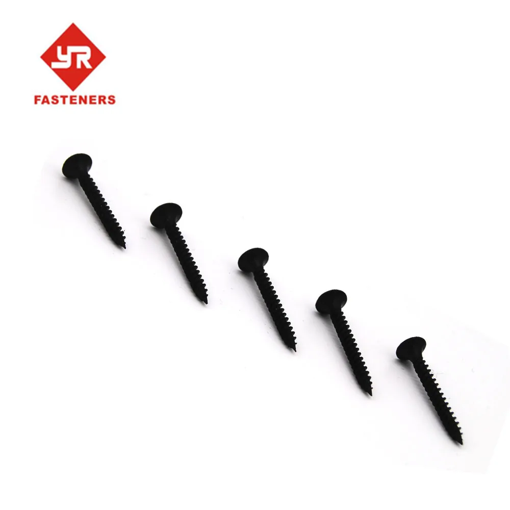 
Black fine thread Phillips Bugle Head drywall screw with factory price 