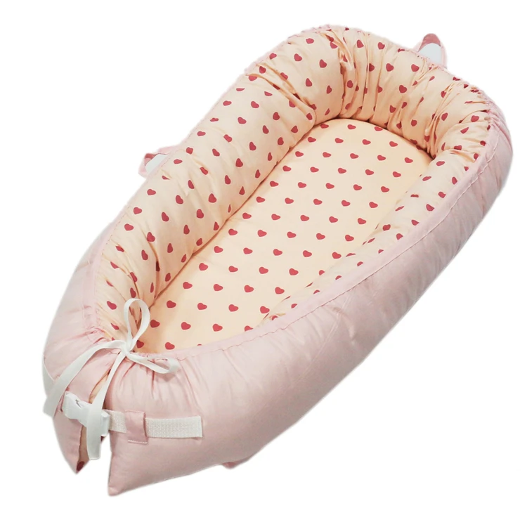 
Hot Sale 100% Cotton Crib Foldable Portable Bed Baby Delight Snuggle Nest 