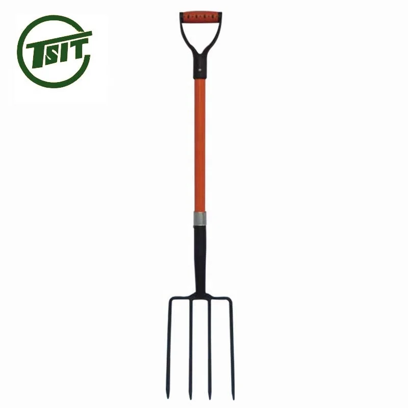 
F107 wooden handle steel garden farming pitch fork 