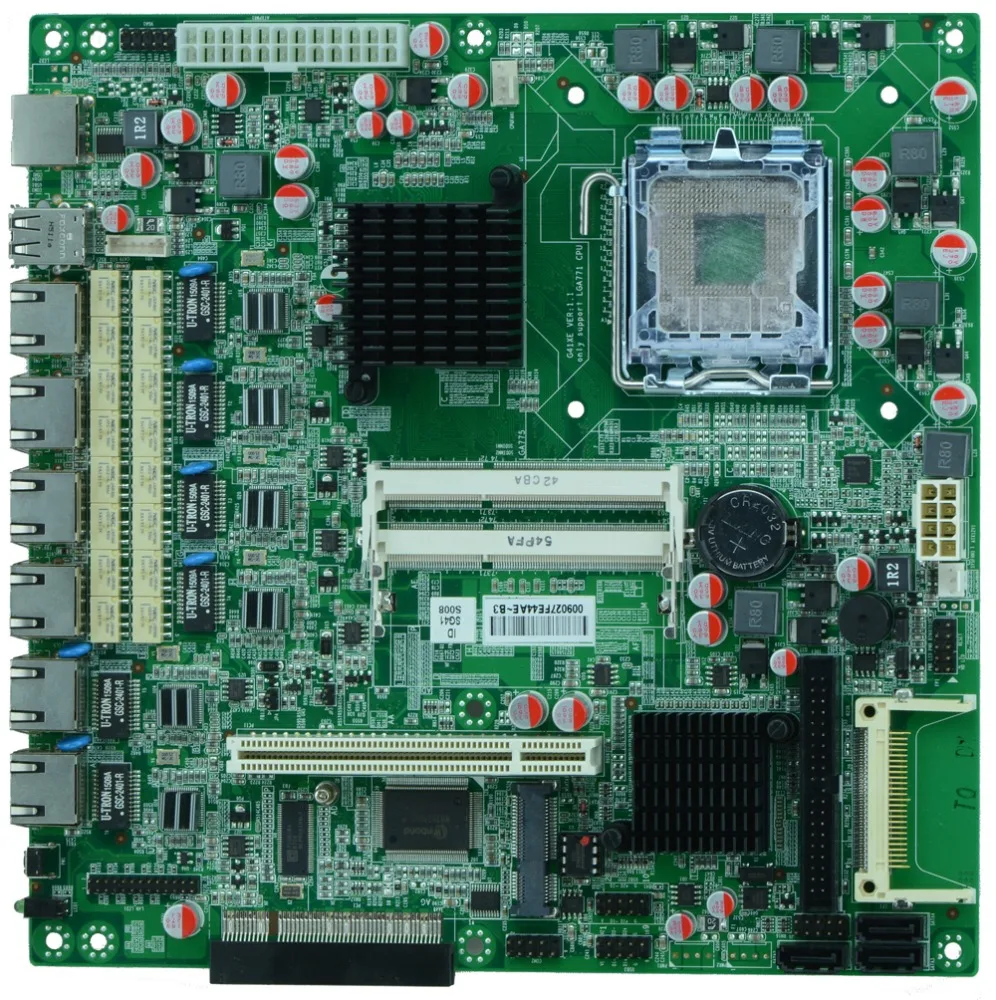 6 LAN G41XE Материнская Плата, LGA771 DDR3 материнская плата брандмауэр, xeon материнская плата с VGA