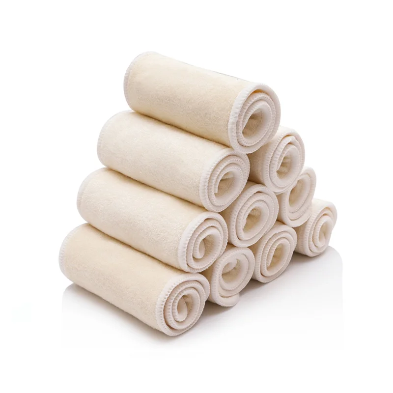 200 pcs Free Shipping Reusable 4 Layer Bamboo Fiber Breathable Nappies Insert