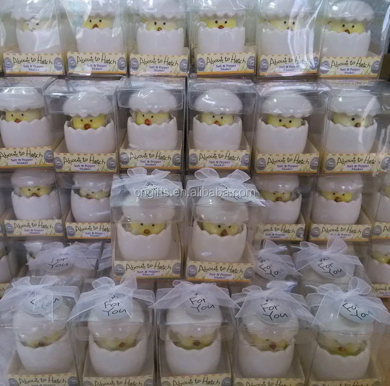 Ywbeyond About to Hatch Ceramic Chicken Salt and Pepper Shakers Baby shower favor Return Gift New Born Baby Party