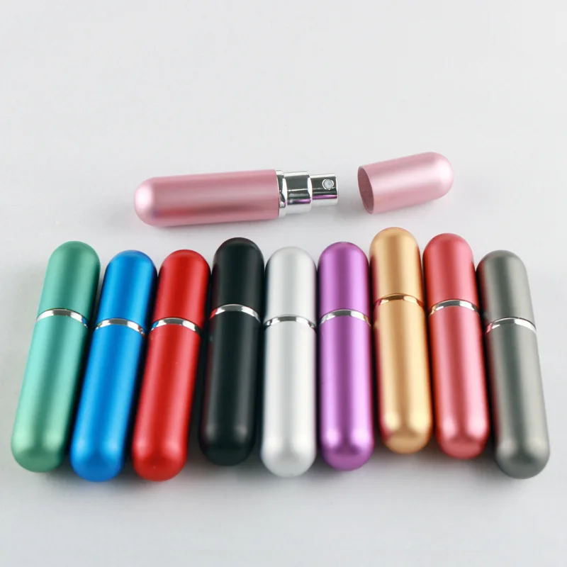 Wholesale vintage refillable 5ml black blue aluminum atomizers for perfume