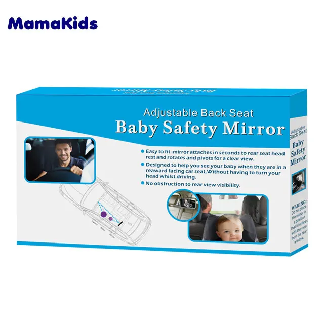 Acrylic baby car seat mirror for back seat strapped
