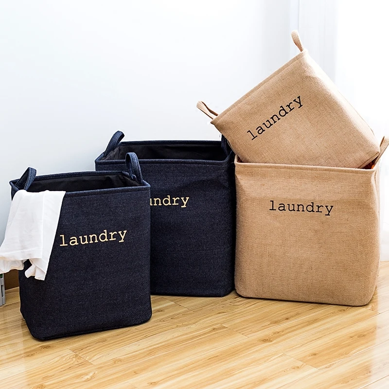 Высокий складной мешок для стирки QJMAX, ручки, водонепроницаемая портативная корзина для стирки, складной мешок для одежды, складная корзина для стирки из ткани