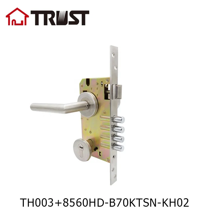 TRUST TH003-SS + 8560-B70KTSN-KH02 ручка дверной ручки из нержавеющей стали 304 с врезным замком и цилиндром