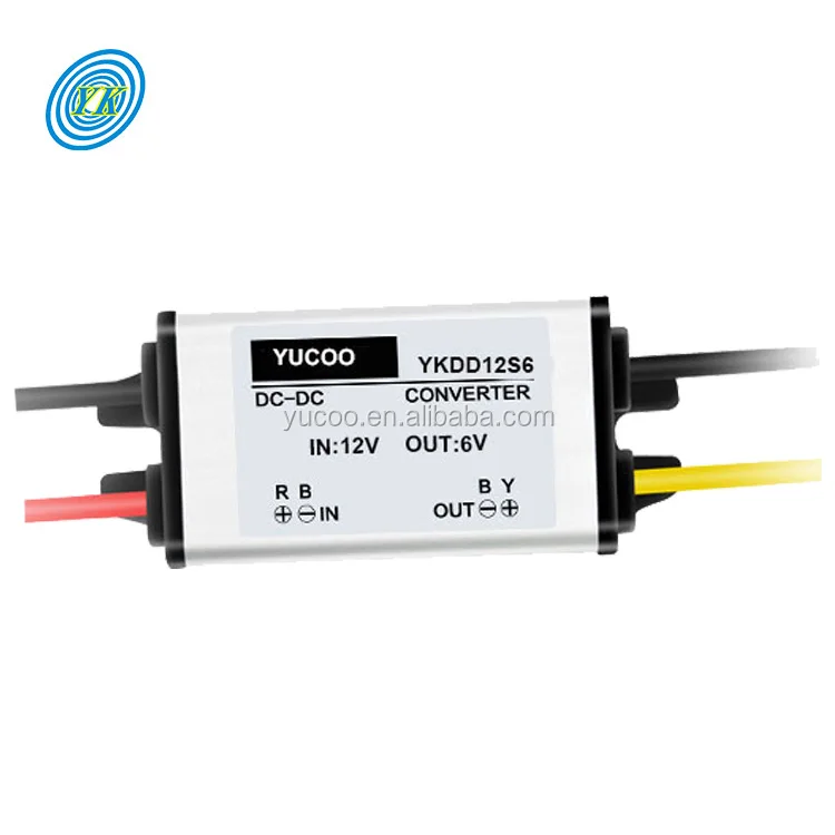 Yucoo алюминиевый корпус 12/24vdc к 5Vdc 3a dc понижающий преобразователь