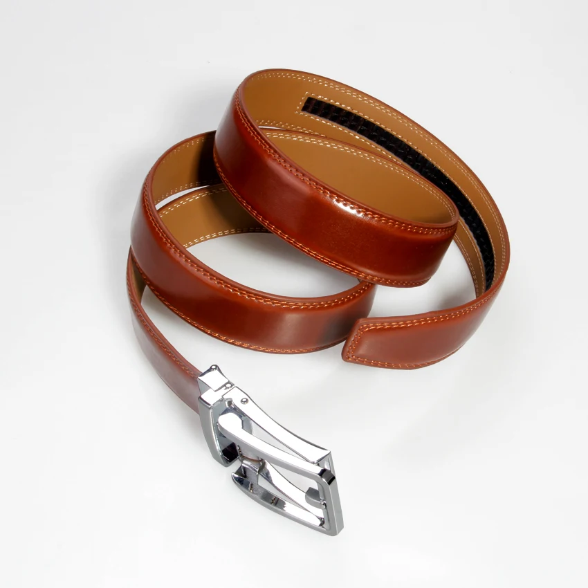 Low Cost Gift genuine Leather Fashionable Men Leather Belt Automatic Buckle