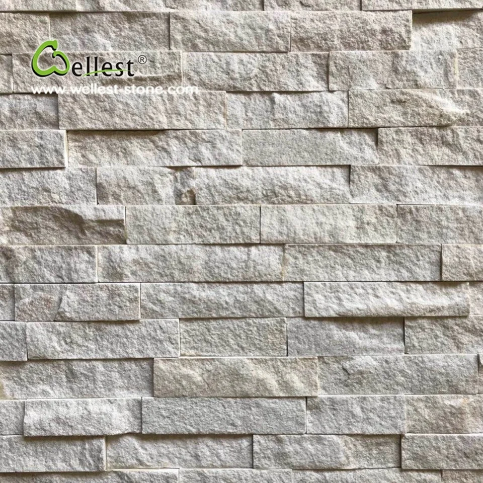 chinese hot sale white quartzite culture stone for wall decorative