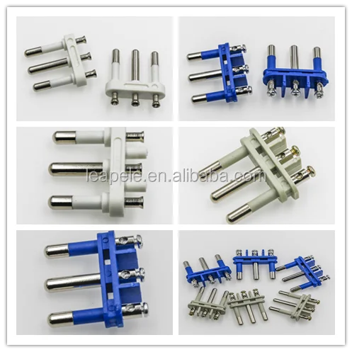 IT-106 italy plug insert 5.0MM 16A 3-pin,3-pole,3-prong Semi-insulated for adapter