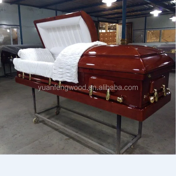 PRESIDENT fiberglass casket and wooden coffin beds from chinese supplier