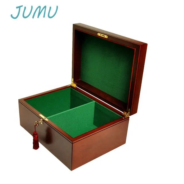 hot sale locked chess wooden storage box