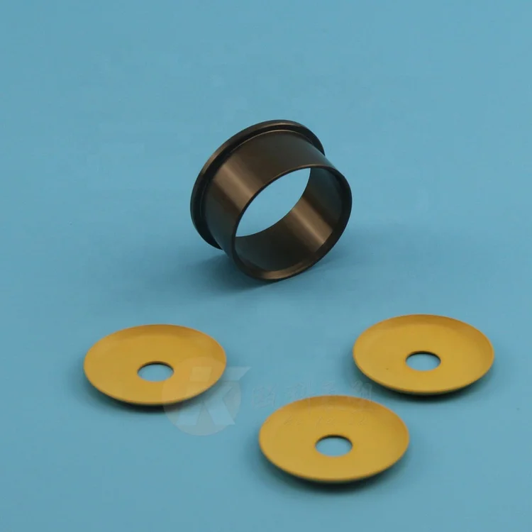 Modified PTFE material gasket ptfe disk filled PI/carbon/bronze for pneumatic pump piston seal E.U.Standard