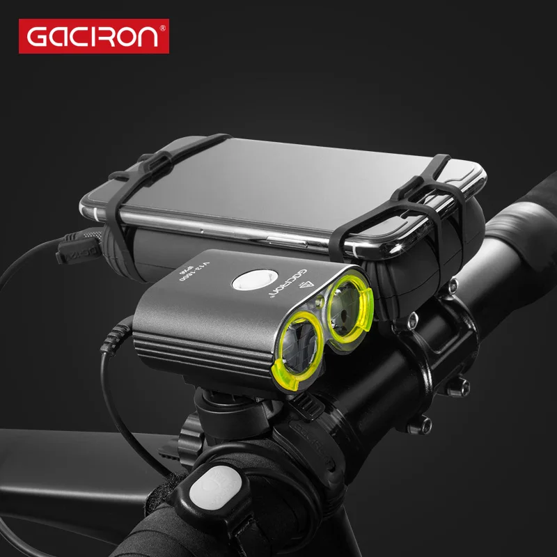 Gaciron Newest Split Type V13 1600Lumen Mountain Bike Light 2 Leds External Battery Rechargeable Bicycle Light For Race