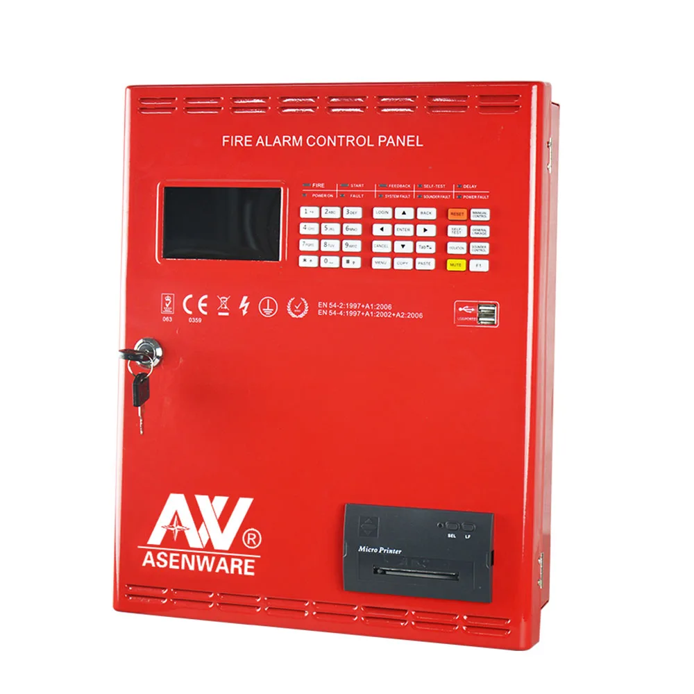 Asenware addressable fire alarm system, 324 address analog intelligent fire alarm control panel