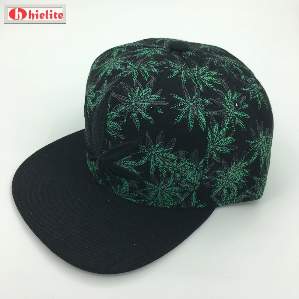 fashion hip hop style flat brim camo hawaiian floral print swag snapback hats with flat brim