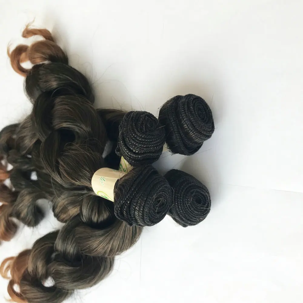 Очаровательные норковые волосы diva curl 4 шт. синтетическое волокно супер weave испанская волна кудрявые термостойкие волокна пакет