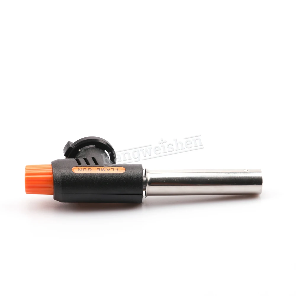 Black & Orange Brazing Flame thrower Butane Torch Gun Lighter for Cooking & BBQ