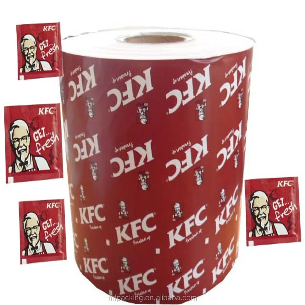 Printed High Quality Laminated Aluminum Foil/paper/pe Film For Alcohol Swab