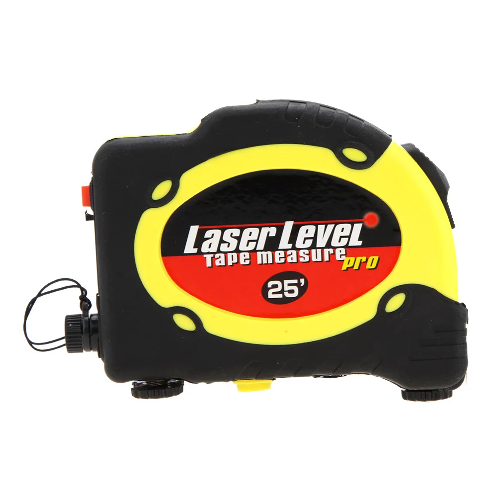 LV-07 Pro 3 Laser Level 7.5m Measuring Tape Equipment with 2 Way Level Bubbles and Laser Power On/Off nivel laser