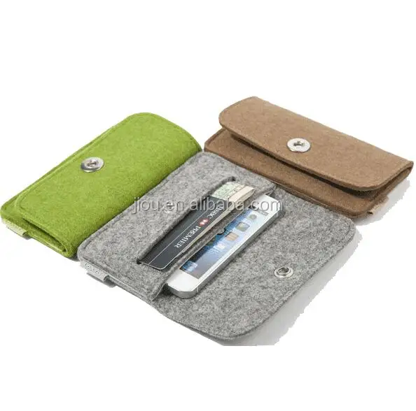 High Quality Stitch Sewing wool felt bag for phone