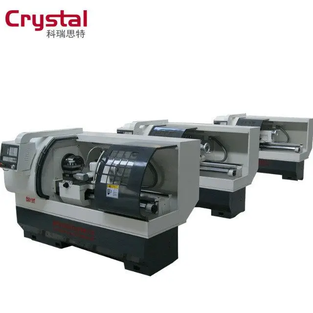 Heavy Duty High Precision Flat Bed Horizontal 6150 CNC Lathe With CE