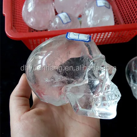 hot sale!natural very clear quartz crystal skulls,hand carved crystal skull head
