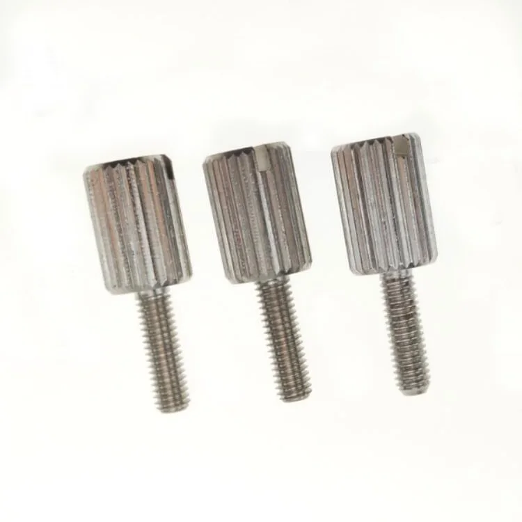 
M3 Brass Knurling Screws for Computer Machine Threads Fastener Nickel Finish Slot Drive 