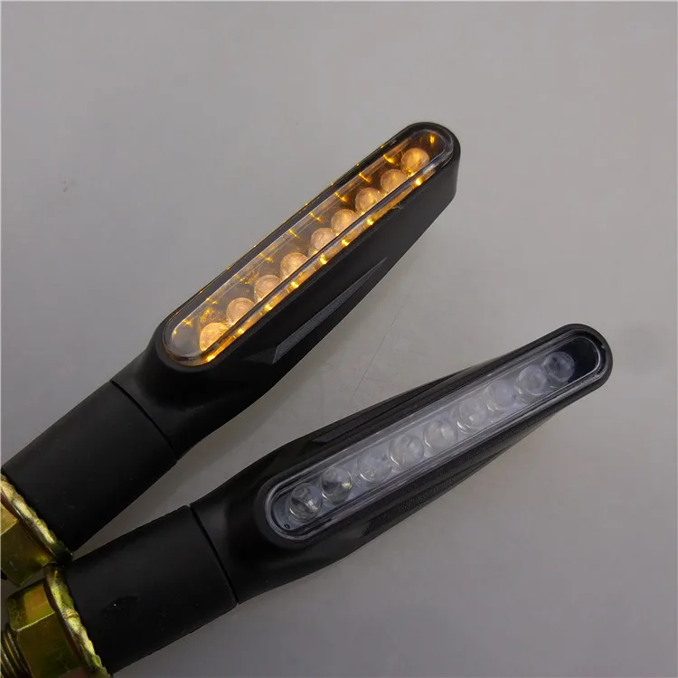 Motorcycle Indicators Flowing Turn Signal Lights Motorbike Turning Indicators 12V 9 LED for Scooter Quad Cruiser Off Road