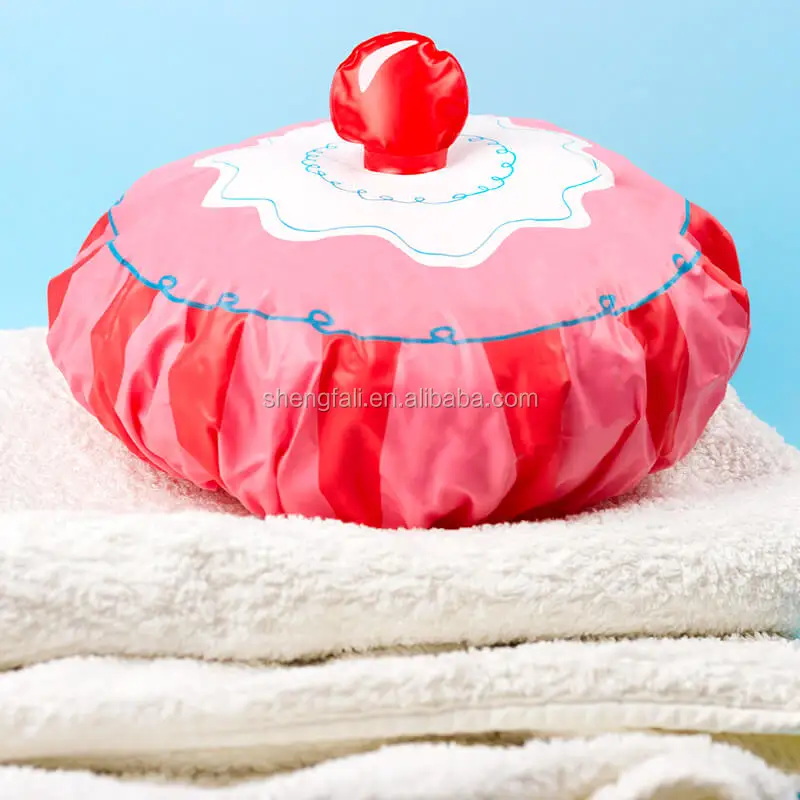 
Lovely cupcake home bathing PVC shower cap for kids 