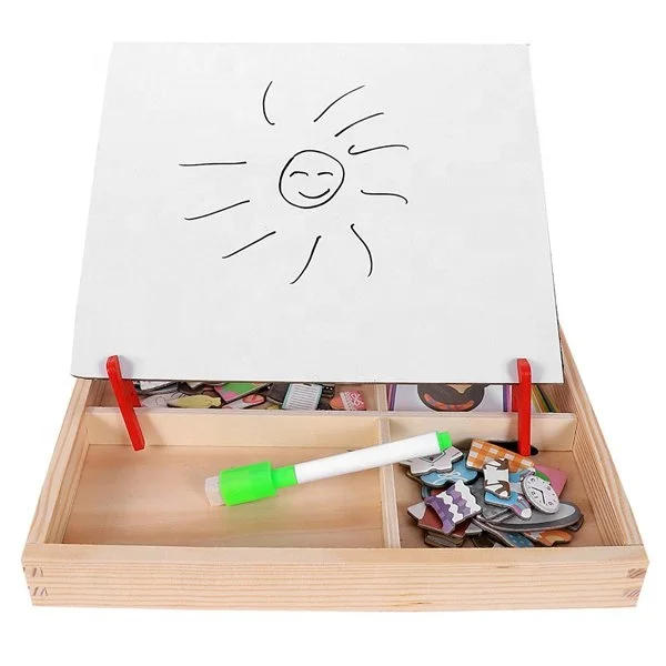 Magnetic Fun Jigsaw  Wooden Puzzle Board Cartoon Educational Drawing Magnetic toys