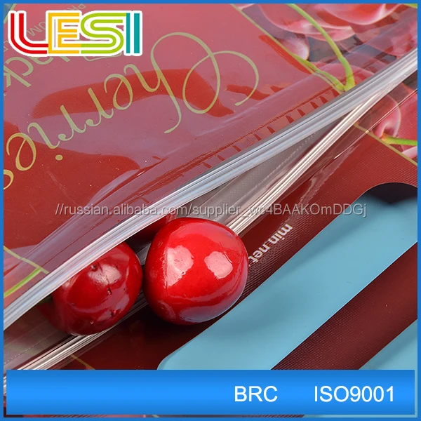 Custom printed punched holes ziplock grape protection poly bag