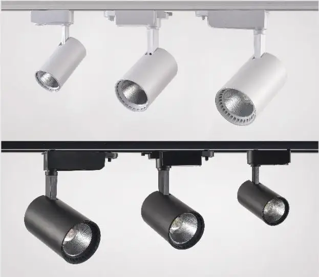 1 PHASE 20w 30w 40w cob led track light led lamp RA>80 AC85-265V 110LM/W white black color