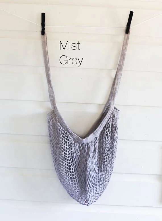 French Market Reusable Cotton Shopping Bag Eco Tote Cotton Net Bag