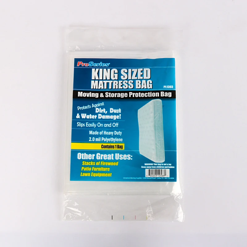 Packing Bag for Mattress Queen Moving Plastic Sample Carton Square Bottom Bag Heat Seal LDPE Storage Gravure Printing HDPE HS