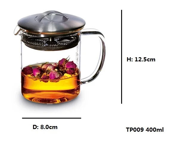 Wholesale Cold Brewer Handmade Teapot Direct Heating Glass Clear Tea Kettle Fast Delivery