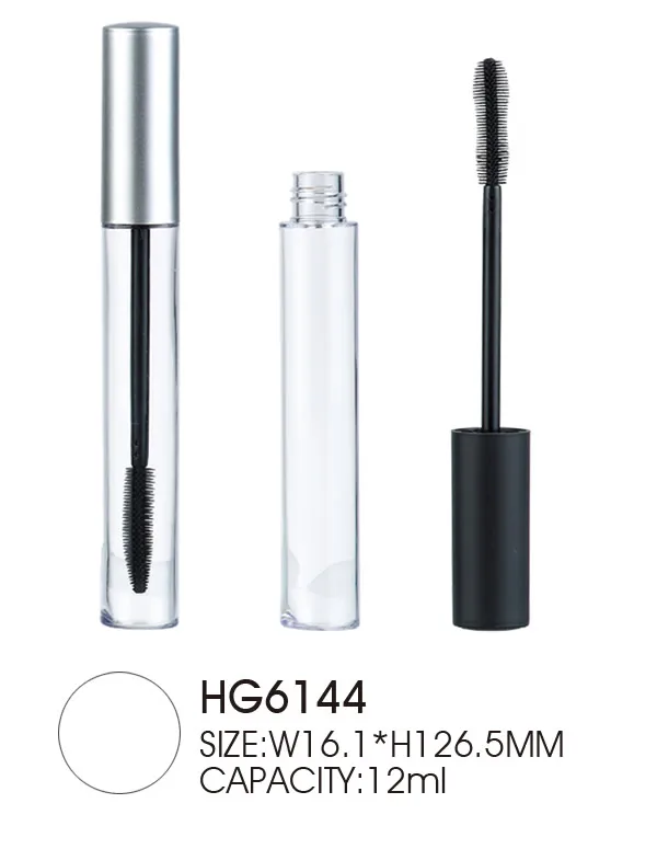 6ml transparent clear cosmetic packaging aluminium empty mascara tube