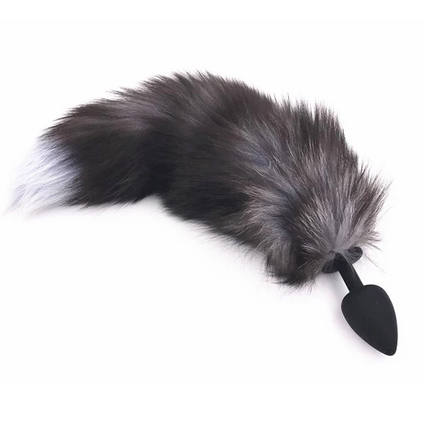 Metal adult toys fox tail anal plug for women