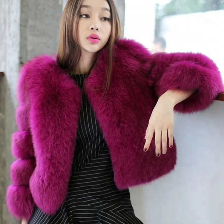 Wholesale Natural Faux Fox Fur Vest for Women Korean Style Rabbit Coat