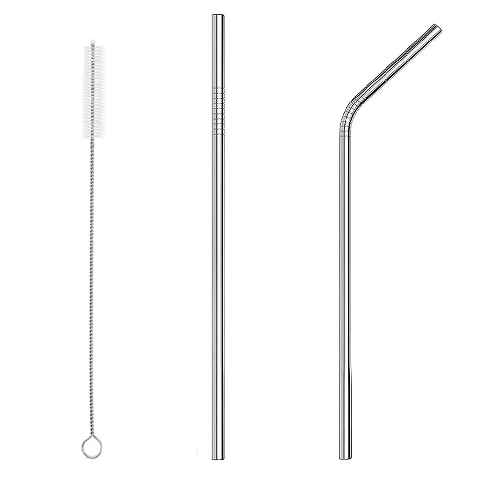Amazon Top Seller 2018 Eco-friendly Barware Stainless Steel Silver Straw