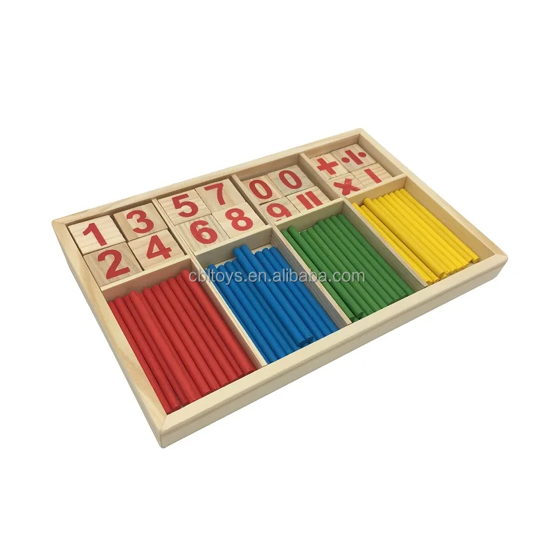 wooden toys montessori mathematics intelligence stick educational toys