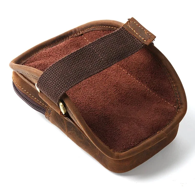 Crazy horse cow leather sport mobile phone wallet arm bag