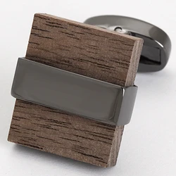 Оптовая продажа, классические деревянные Запонки, модные мужские запонки под заказ, деревянные Запонки для рубашек