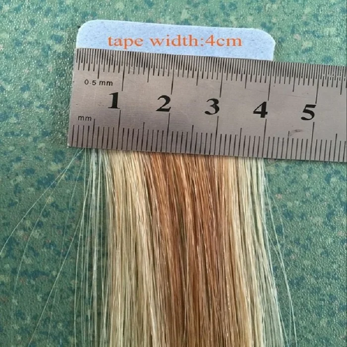 Best russian virgin hair #1B glam seamless tape hair extensions human