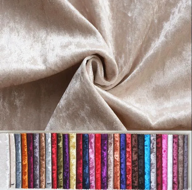 China 92% Polyester 8% spandex Fabric ice crushed Velvet Fabric for Dress