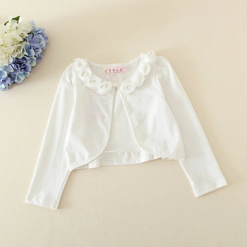 Autumn baby sweater design girls mini coat flower bow two colour sweater design cardigan