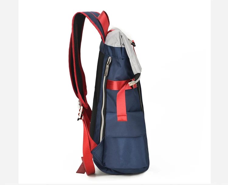 Wholesale Trendy Korean Style Nylon Backpack, Waterproof Roll Top Backpack, Popular High School Student Backpack