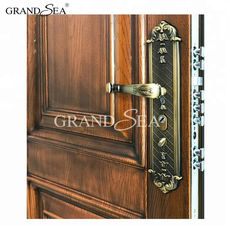 Высококачественный современный дом для виллы, роскошные конструкции стальных дверей с двойной защитой