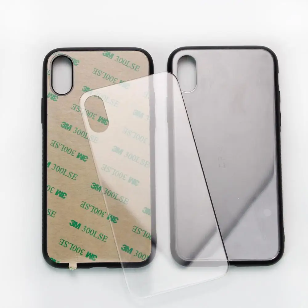 
 Чехол из ТПУ и поликарбоната, сублимационный 2D чехол для телефона серии iphone, 2d сублимационный чистый чехол со стеклянным листом и клеем  